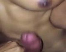 Shemale fucks guy into hands-free cum