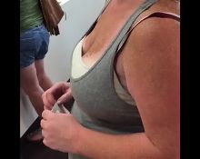 Candid Freckled Cleavage Boobs