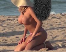 Topless Photoshoot On Beach